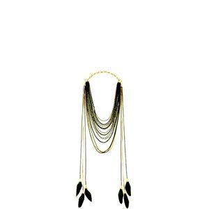 Stella and Dot layered feather necklace